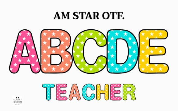Am Star: A Playful Display Font for Educational Designs