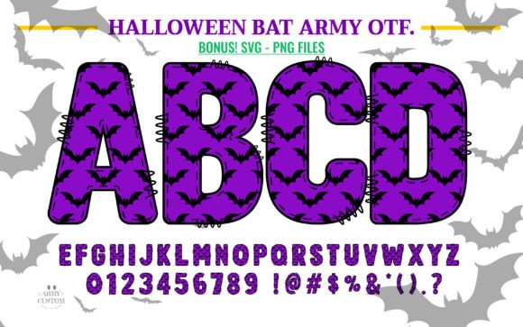 Bat Army: A Halloween Doodle Font That's More Than Just Spooky