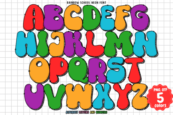 Brighten Up Your Designs with Rainbow School Neon