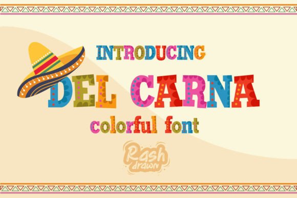 Del Carna: A Colorful Display Font for Festive Design