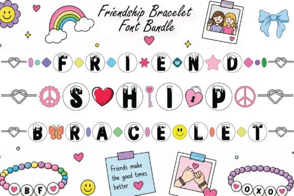 Friendship Bracelet Bead Font: Creative Design Ideas