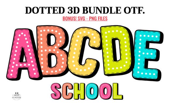 Infusing Joy: The Dotted 3D Rainbow Typeface