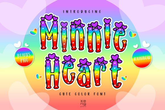 Minnie Heart Rb: A Modern Decorative Font with a Bold Punch