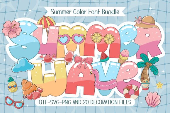 Summer Wave: A Bubbly Font for Sunny Designs