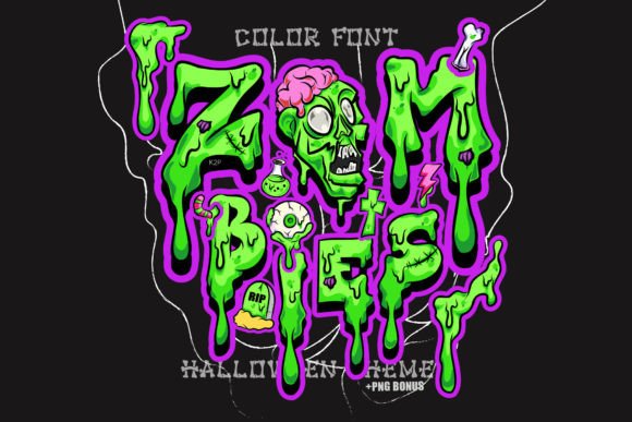 Zombies: A Halloween Color Font for Unforgettable Designs